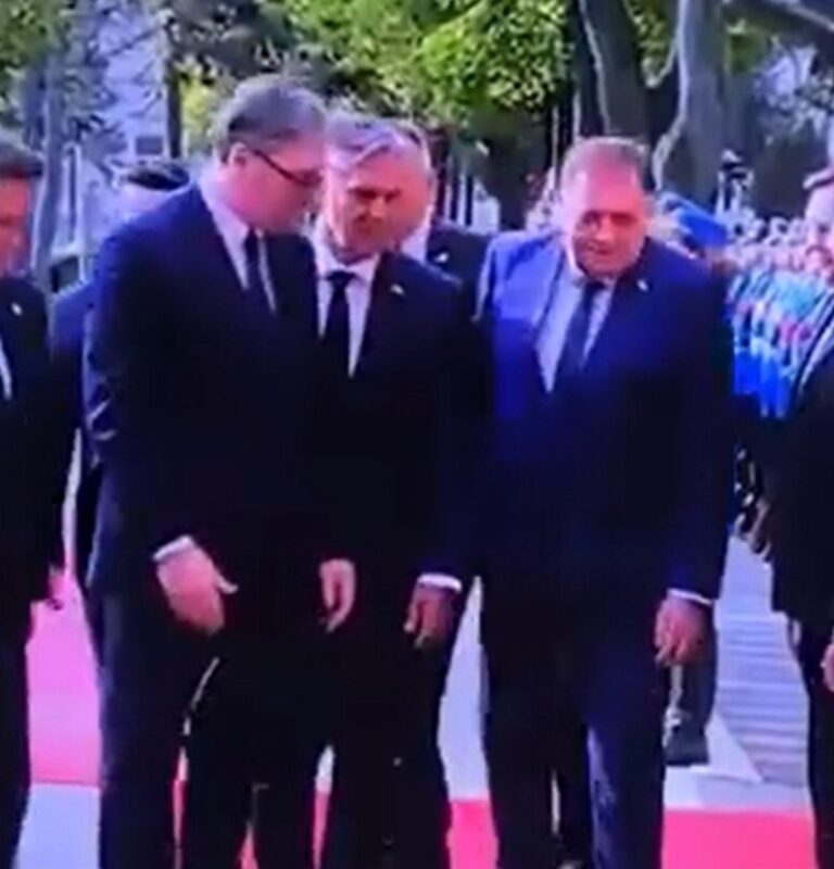 Milorad Dodik, Siniša Karan, Aleksandar Vucic,