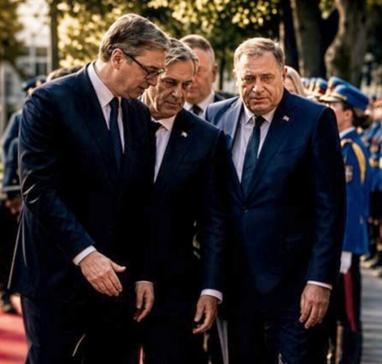 Siniša Karan, Milorad Dodik, Aleksandar Vucic,