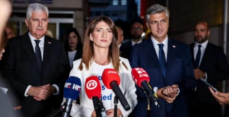 Darijana Filipović, Dragan Čović, Andrej Plenković,